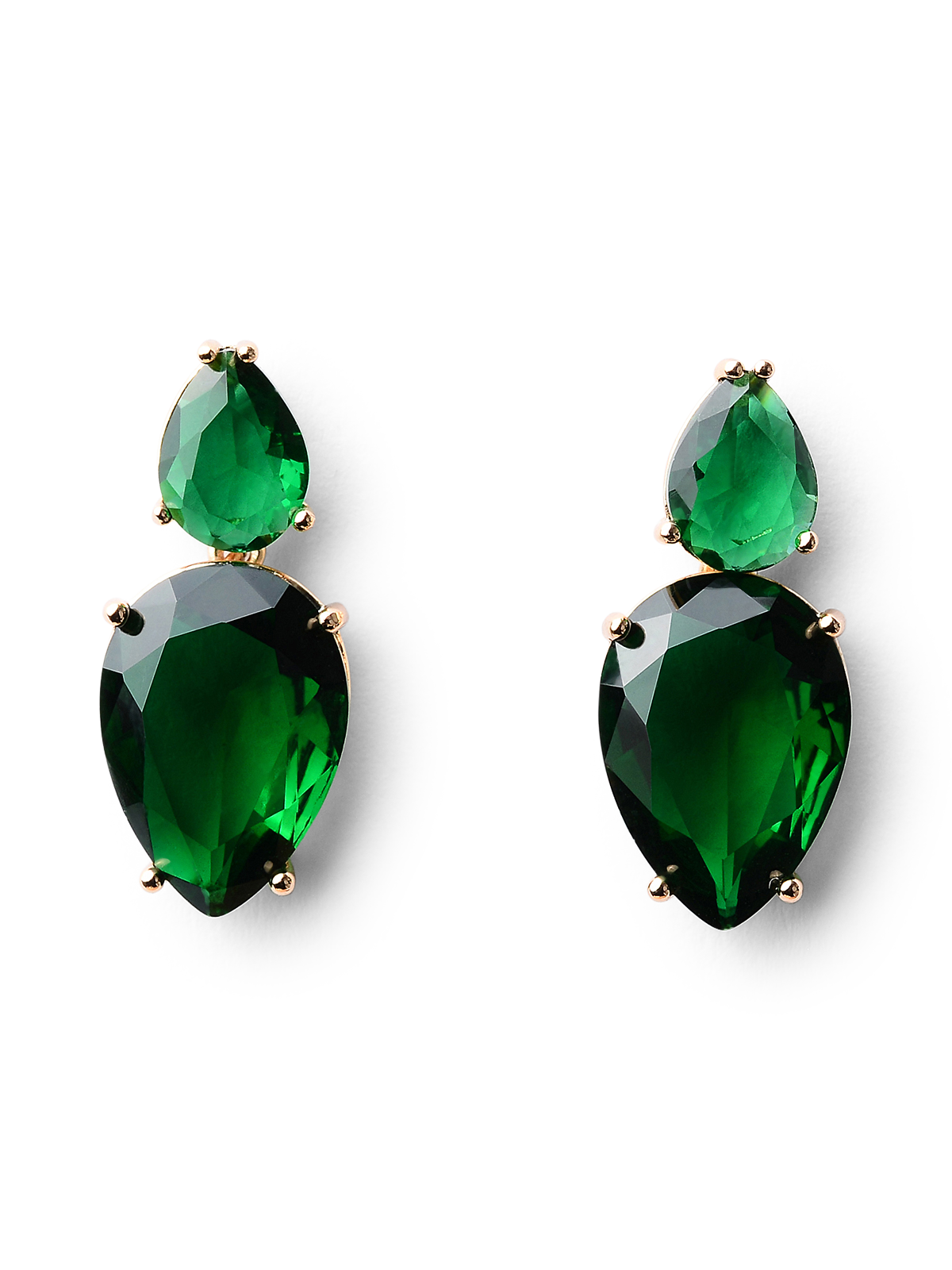 Sutton Emerald Crystal Earrings