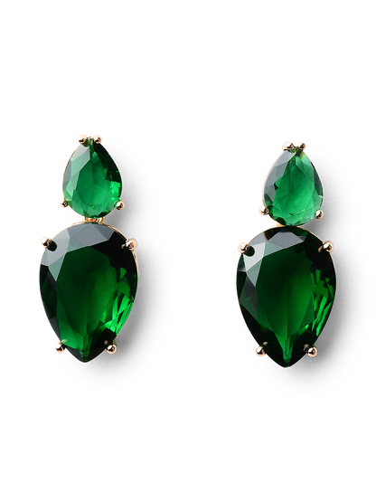 Sutton Emerald Crystal Earrings