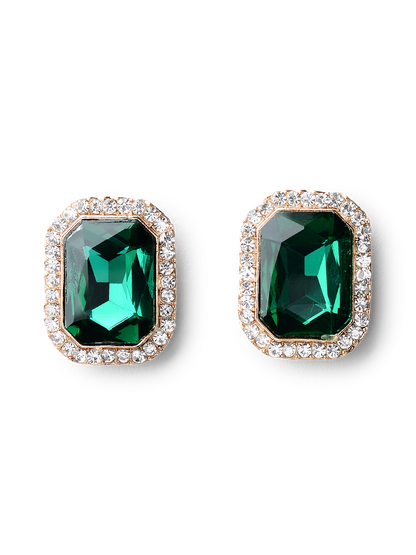Bea Emerald Crystal Earrings