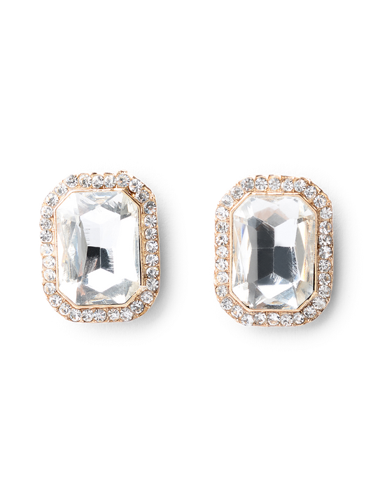 Bea Silver Crystal Earrings