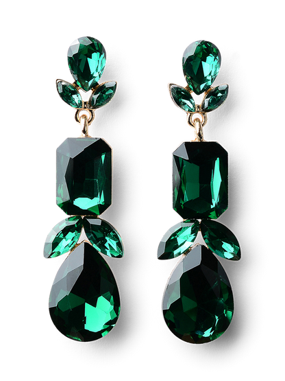 Tova Emerald Crystal Earrings