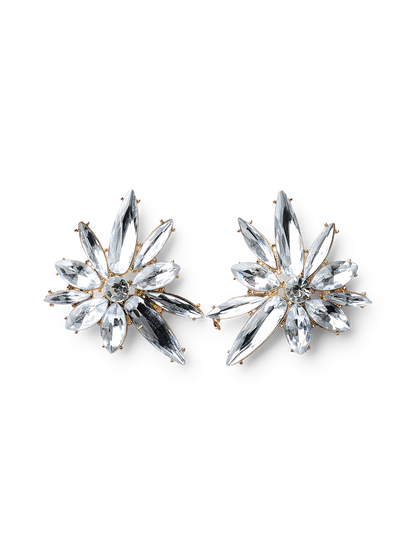 Sunni Silver Crystal Earrings