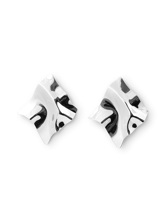 Willa Silver Crinkle Earrings