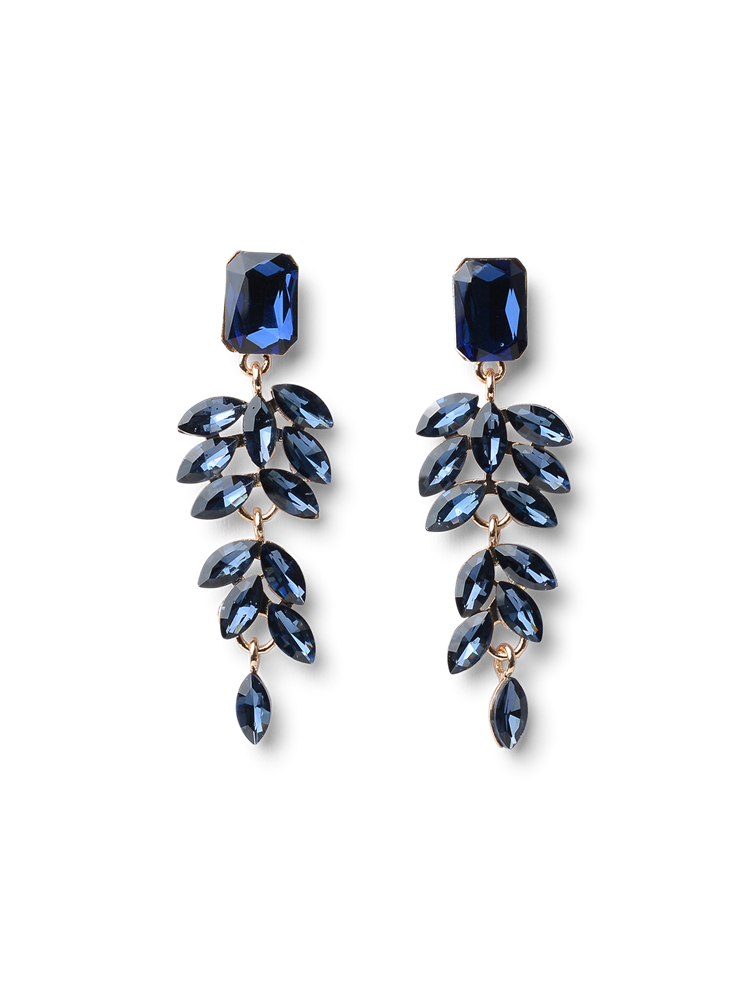 Carrie Navy Crystal Earrings