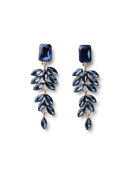 Carrie Navy Crystal Earrings