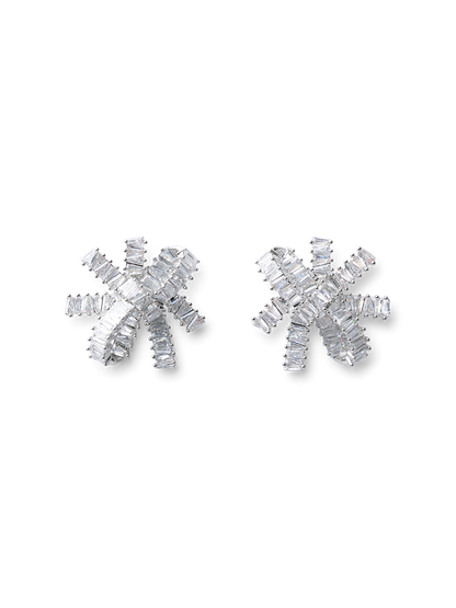 Connie Silver Crystal Earrings