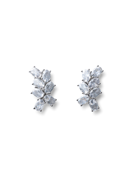 Holly Silver Crystal Earrings