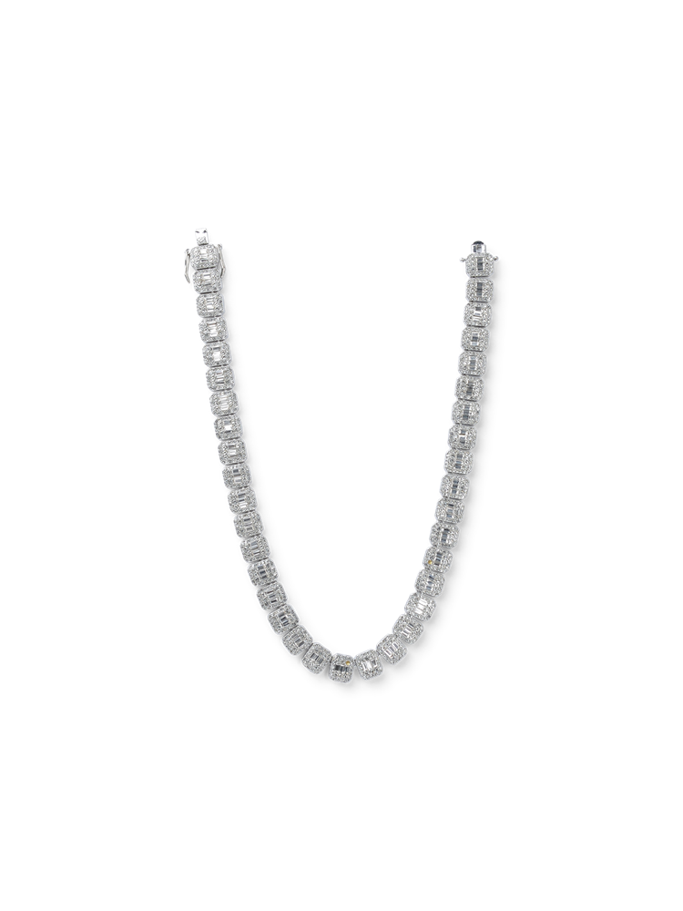 Miriam Silver Crystal Necklace