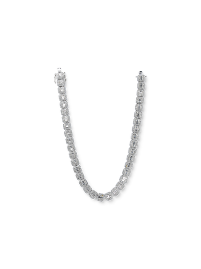 Miriam Silver Crystal Necklace