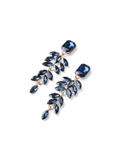 Carrie Navy Crystal Earrings