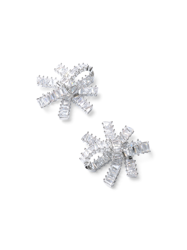 Connie Silver Crystal Earrings