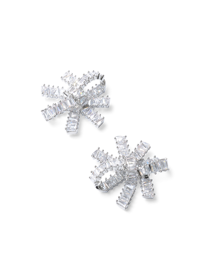 Connie Silver Crystal Earrings