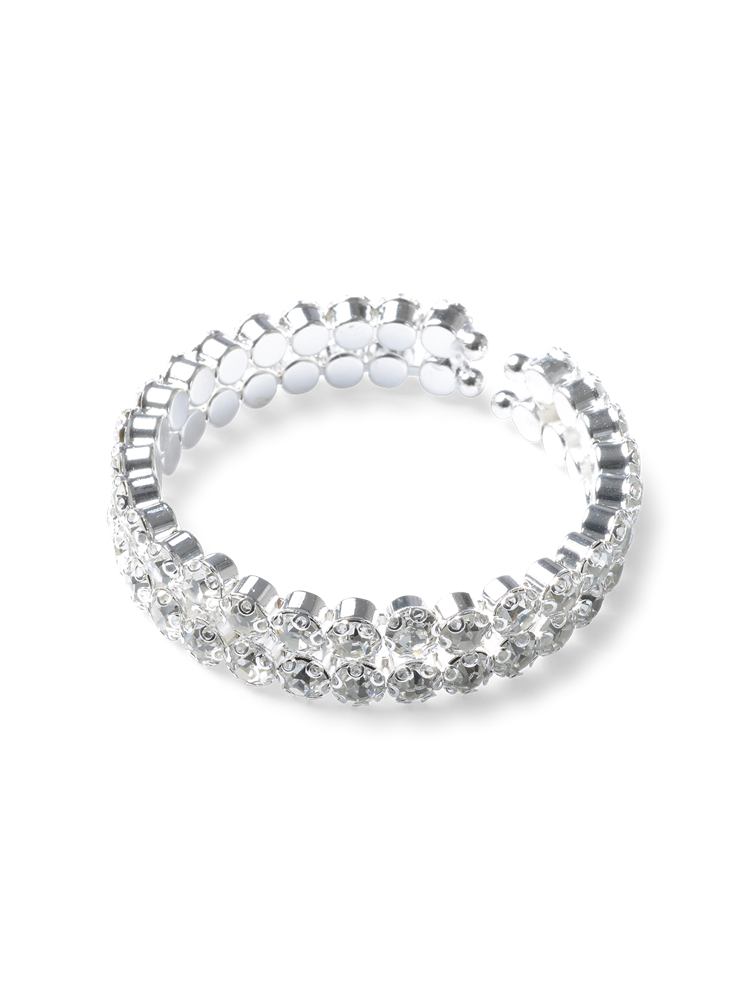 Jemima Silver Crystal Bangle