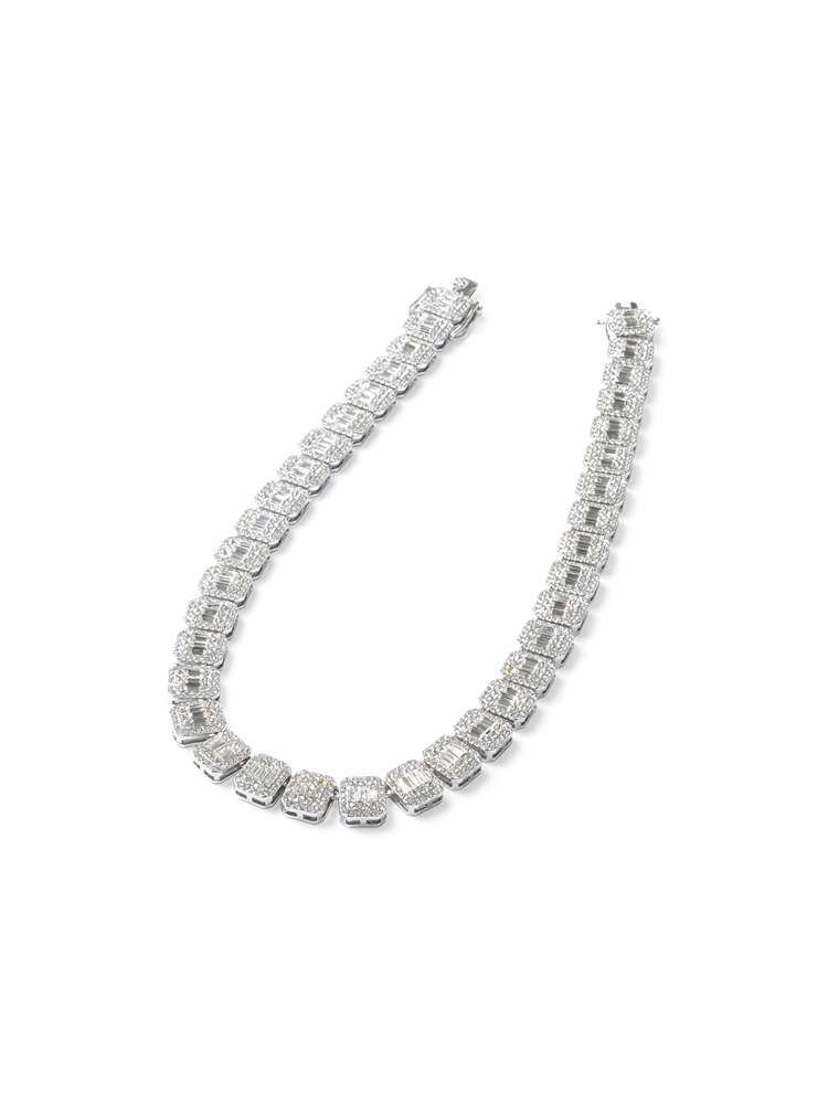 Miriam Silver Crystal Necklace