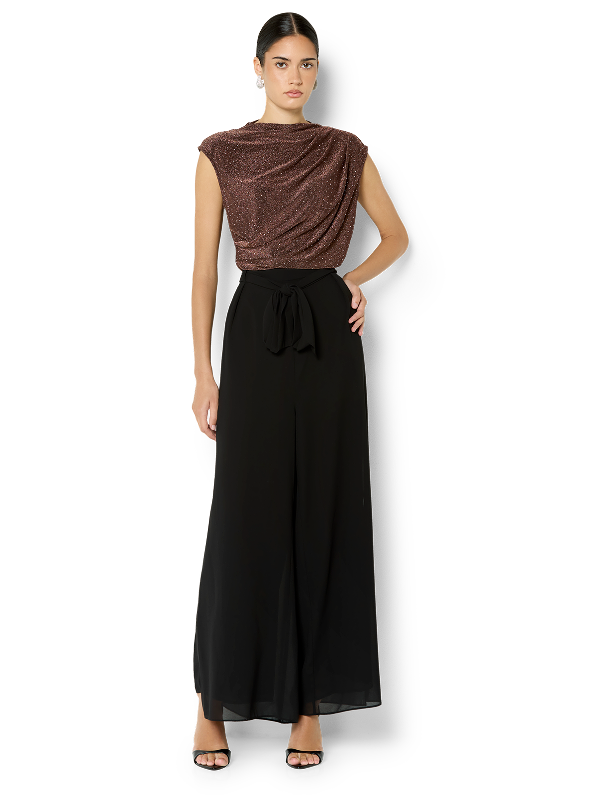 Rachelle Cinnamon Jersey Tuck Top