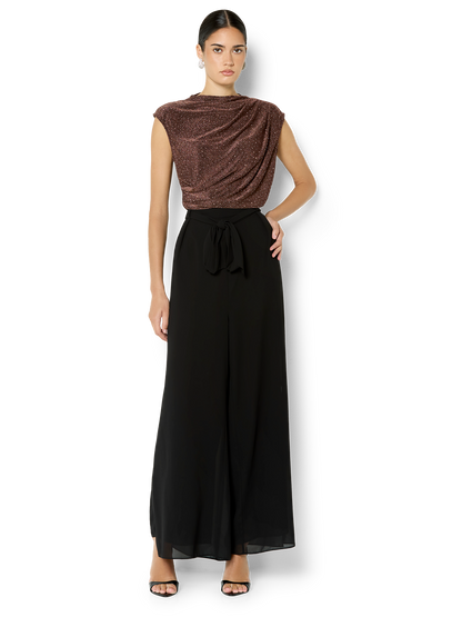 Rachelle Cinnamon Jersey Tuck Top