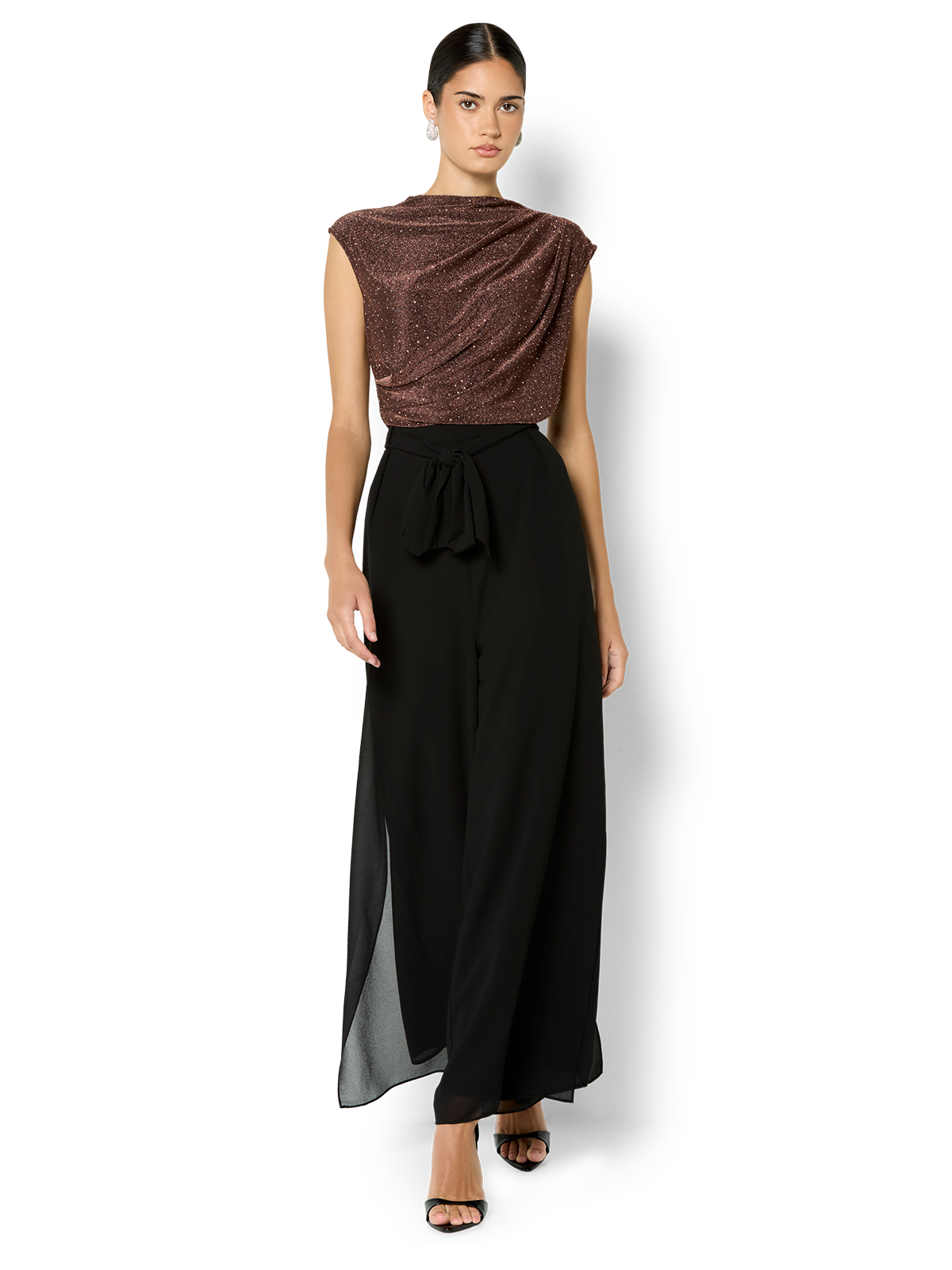 Rachelle Cinnamon Jersey Tuck Top