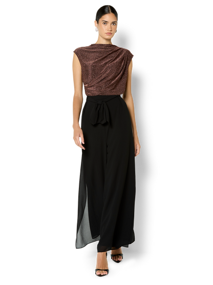 Rachelle Cinnamon Jersey Tuck Top