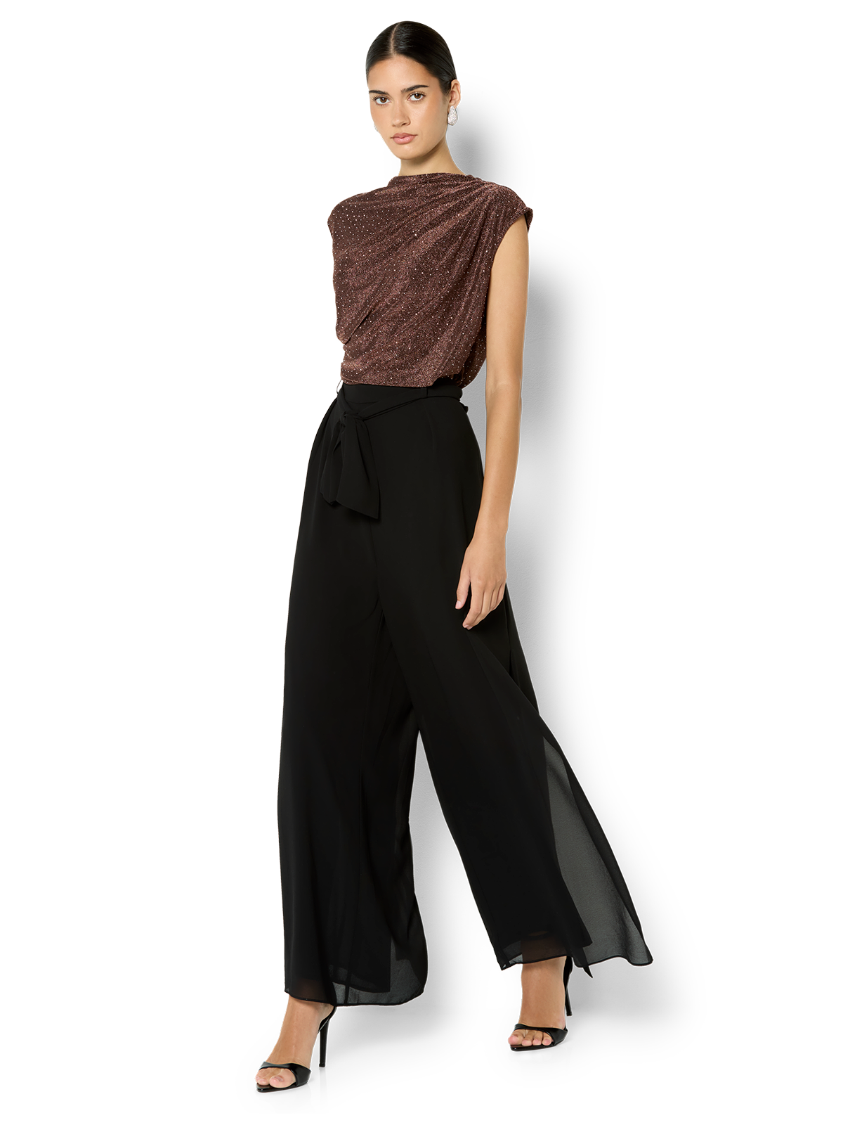 Rachelle Cinnamon Jersey Tuck Top