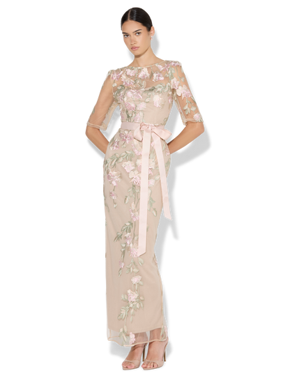 Raya Pink Embroidered Gown