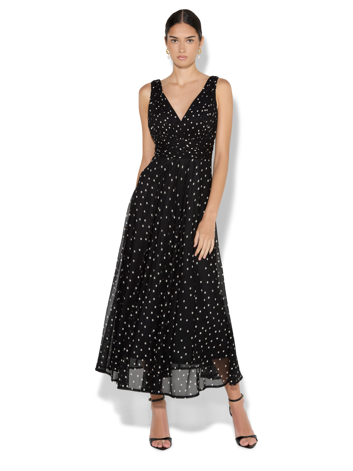 Riviera Black Polka Dot Dress