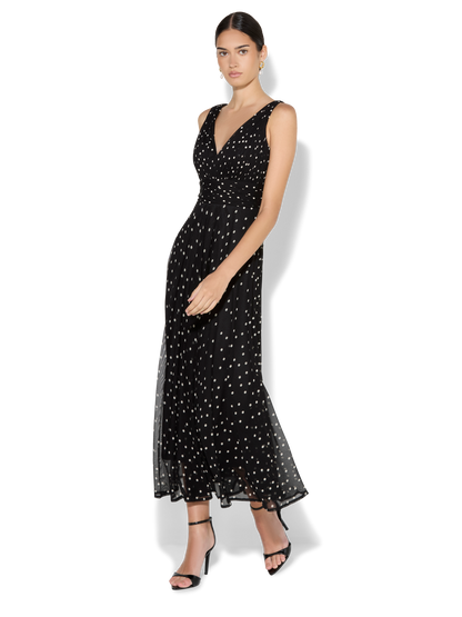 Riviera Black Polka Dot Dress