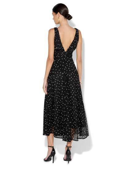 Riviera Black Polka Dot Dress