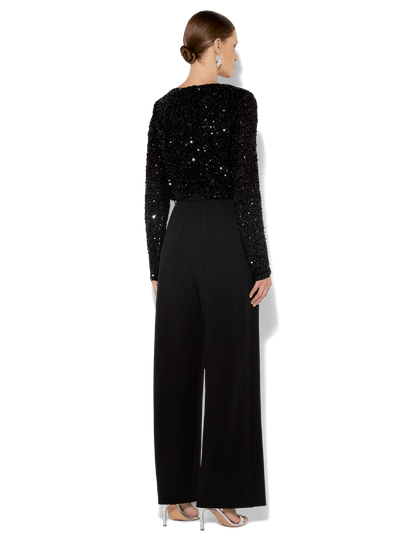 Sinatra Black Sequin Jumpsuit