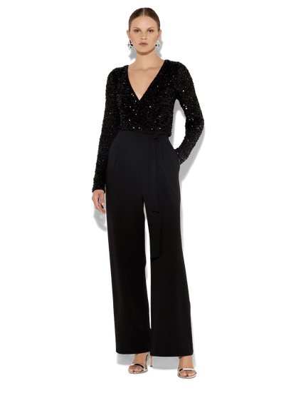 Sinatra Black Sequin Jumpsuit