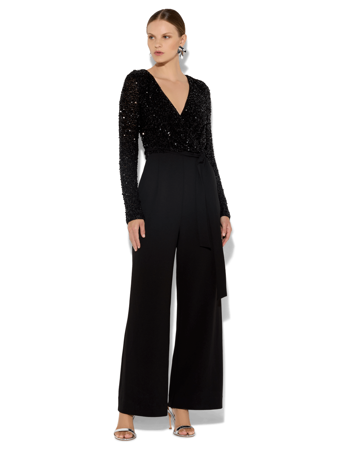Sinatra Black Sequin Jumpsuit