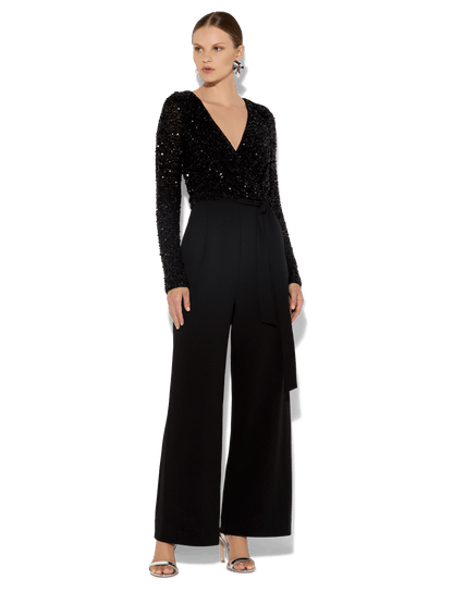Sinatra Black Sequin Jumpsuit