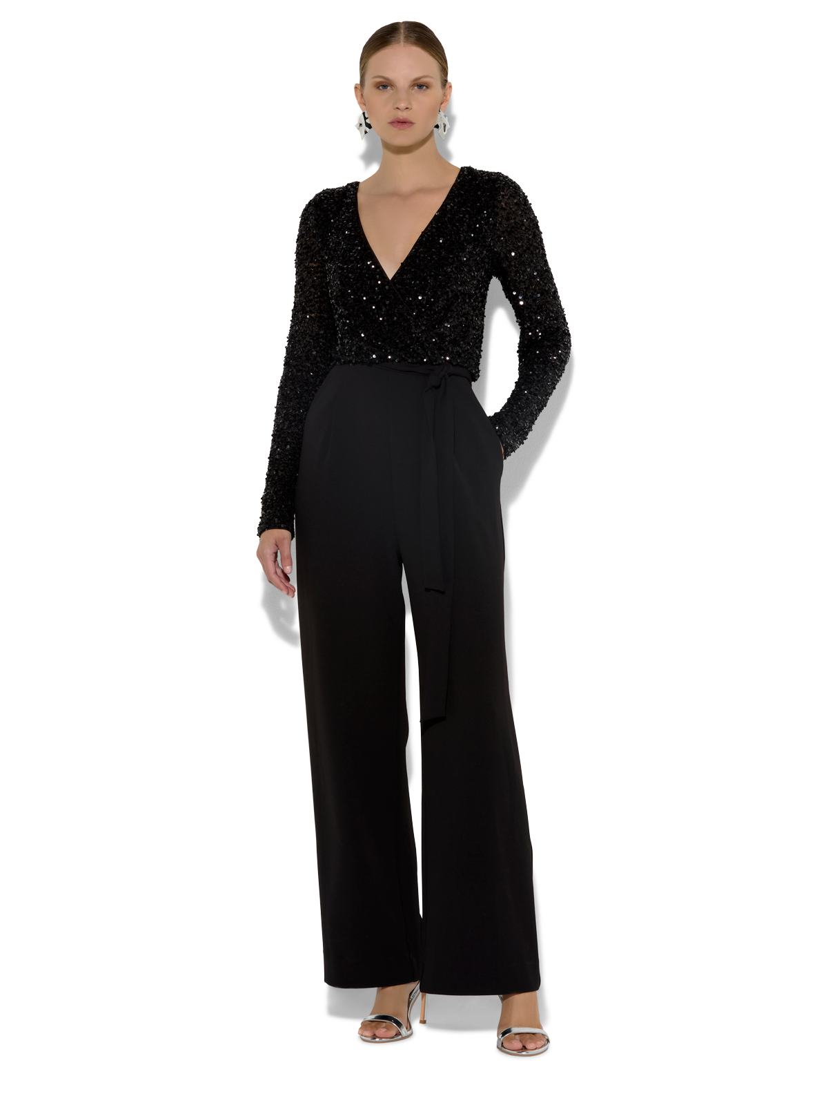 Sinatra Black Sequin Jumpsuit