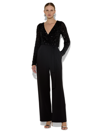 Sinatra Black Sequin Jumpsuit