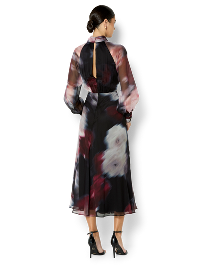 Sutton Printed Long Sleeve Cocktail Dress