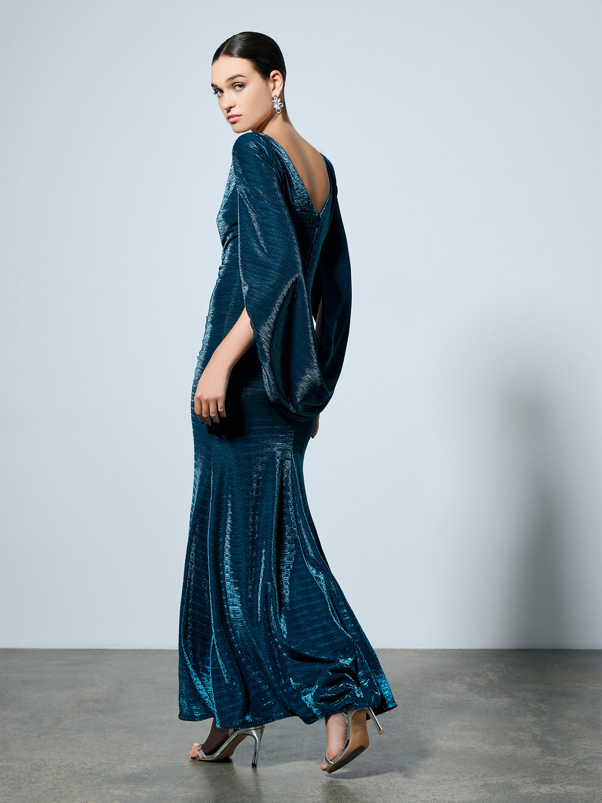 Sydney Petrol Metallic Gown