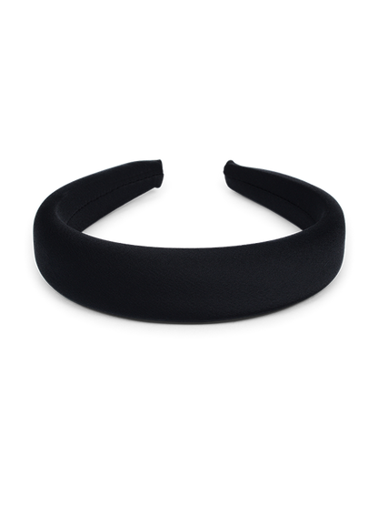 Sylvie Black Satin Headband