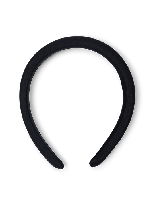 Sylvie Black Satin Headband