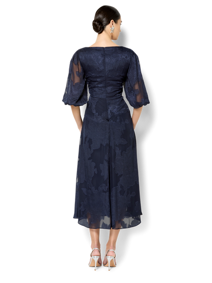 Saige Navy Floral Wrap Dress