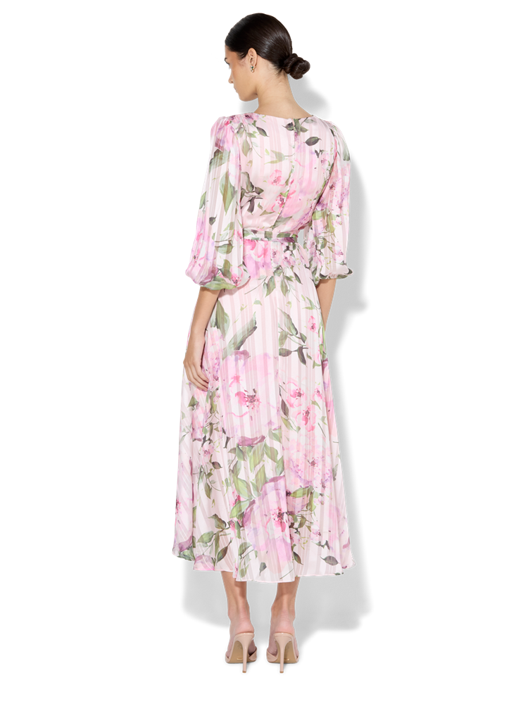 Salina Petal Pink Floral Print Wrap Dress