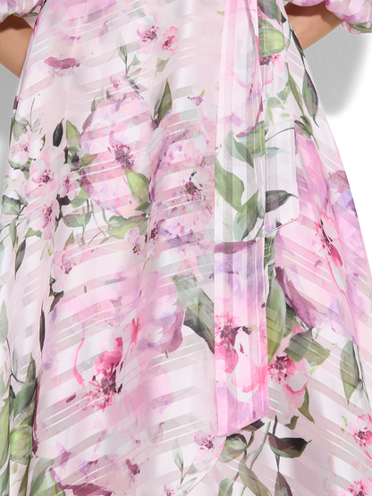 Salina Petal Pink Floral Print Wrap Dress