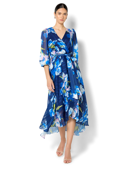 Suri Navy Pink Printed Dress