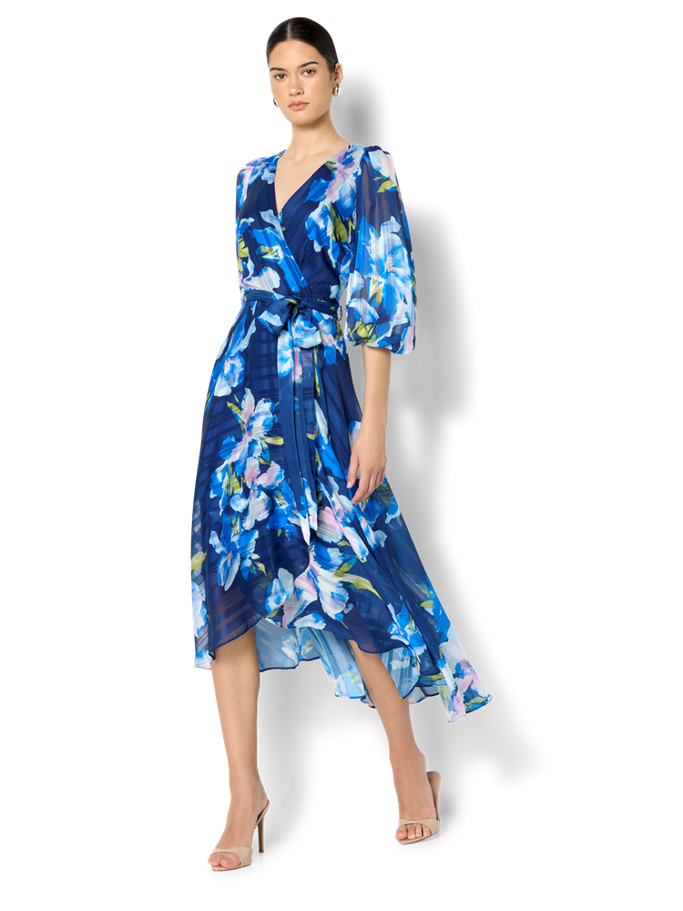 Suri Navy Pink Printed Dress