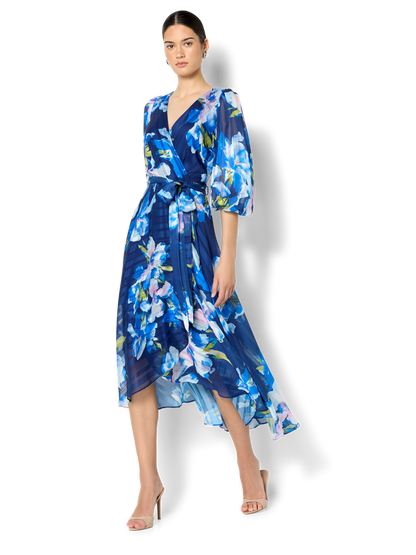 Suri Navy Pink Printed Dress