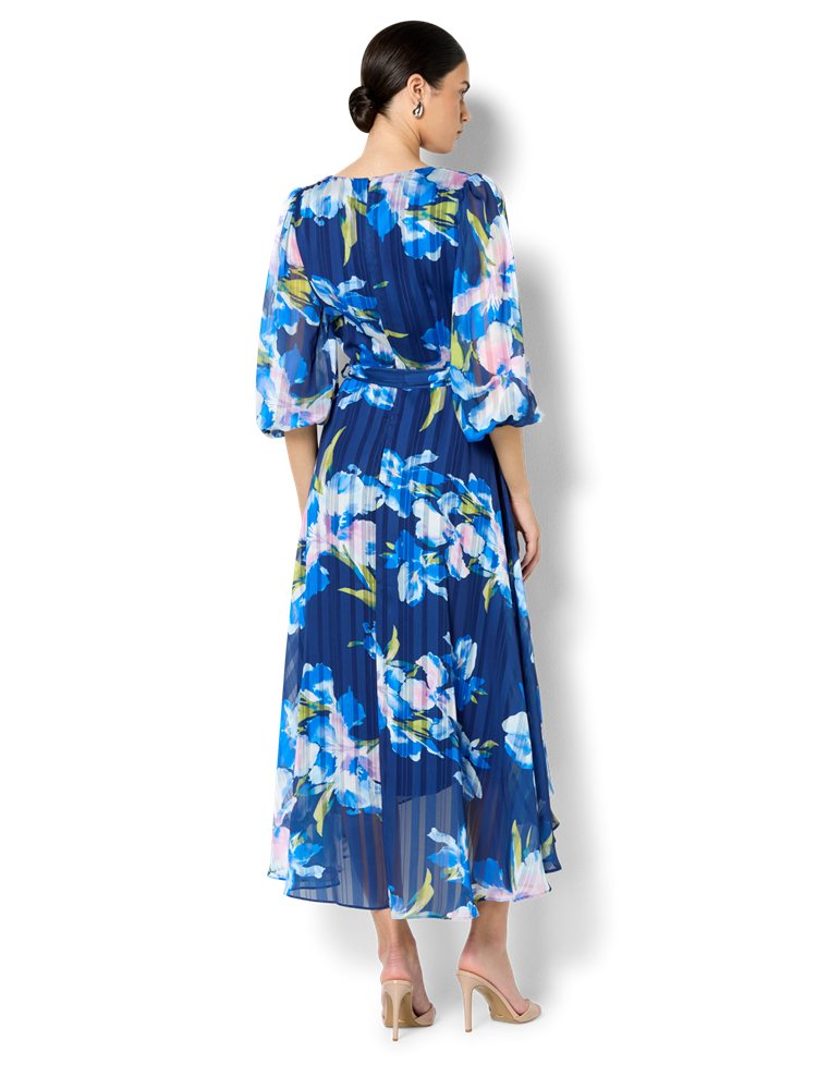Suri Navy Pink Printed Dress
