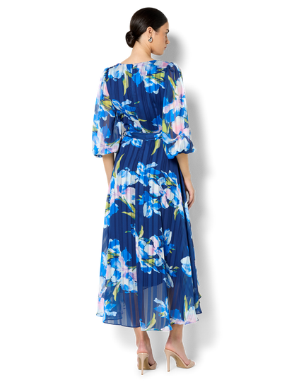 Suri Navy Pink Printed Dress