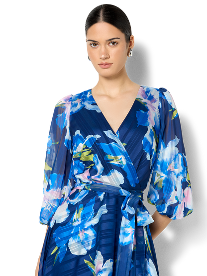 Suri Navy Pink Printed Dress