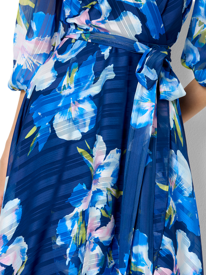 Suri Navy Pink Printed Dress