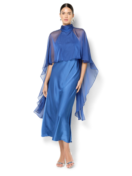 chiffon overlay dress australia Una Navy Evening Dress Dressxox
