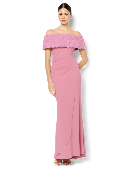 Toni Pink Off The Shoulder Gown