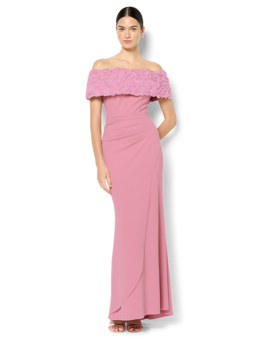 Toni Pink Off The Shoulder Gown